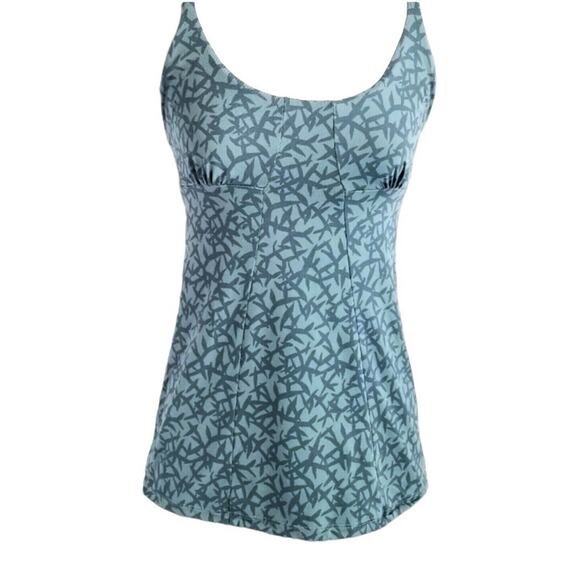 Patagonia Activewear Halter Top XS Blue Aqua Crisscross Drawstring Bottom - Picture 3 of 13